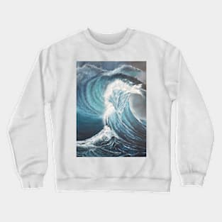 Great big wave unleashing the might of the ocean Crewneck Sweatshirt